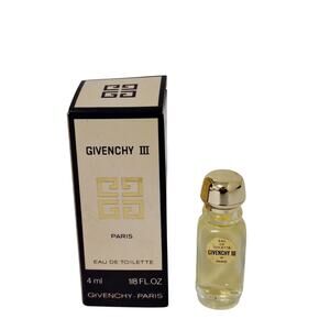 Givenchy III Eau De Toilette 1/8 oz /4ml Mini Splash Perfume Fragrance Vintage